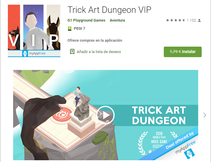 Trick Art Dungeon, juego rompecabezas de ilusión óptica, Hook [Android e IOS]
