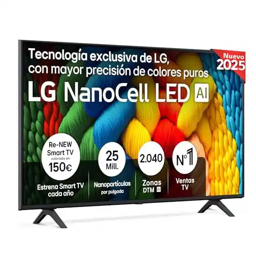 TV 50" 4K NanoCell LG 50NANO80A6B Smart TV Alexa Google