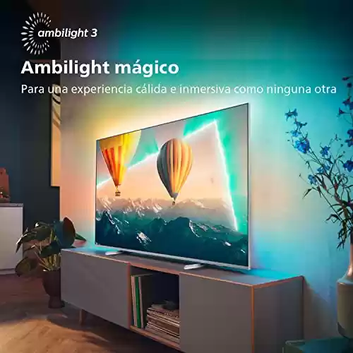 TV LED 43" 4K Philips 43PUS8057/12 TV LED Android TV con Ambilight de 3 Lados (2022)