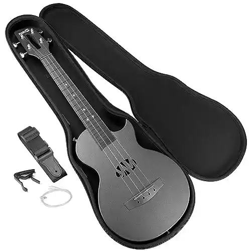 Ukulele con funda RockJam Carbon Fibre