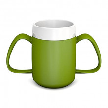 Vaso con 2 asas y tapa con pico para beber Ornamin