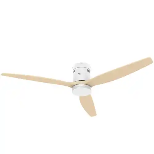 Ventilador de Techo LED con Mando Taurus Polar 3B (30W, Madera Natural, Ultrasilencioso, Función Verano-Invierno)