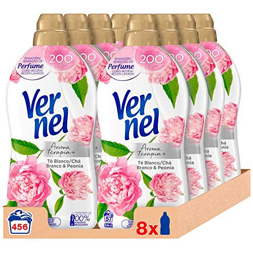 Vernel Suavizante Concentrado para la Ropa Aromaterapia - Pack de 8x57D, compra recurrente