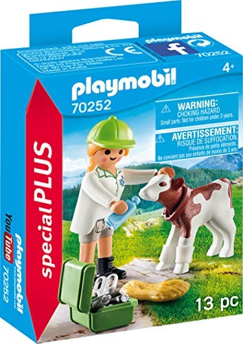 Veterinaria con ternero y maletín de Playmobil