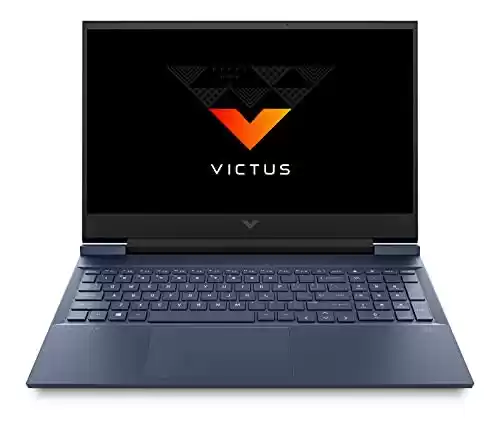 Victus by HP 16-e0097ns, Ordenador portátil de 16.1' Full HD (AMD Ryzen 5 5600H, 8GB RAM, 512 GB SSD, 144 Hz, NVIDIA GeForce RTX 3050 Ti, Sin Sistema Operativo) Azul Intenso, Teclado QWERTY Español