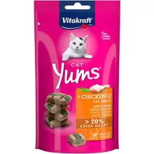 Vitakraft Cat Yums - Mordidas suaves de pollo y pasto para gatos por 1,49€.