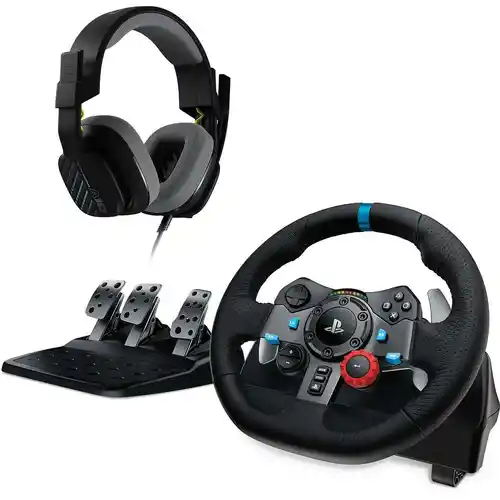 Volante Logitech G G29 + Auriculares gaming ASTRO A10, PlayStation 5 y 4 / PC