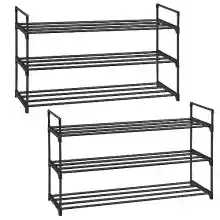 Zapatero metálico Songmics de 3 niveles